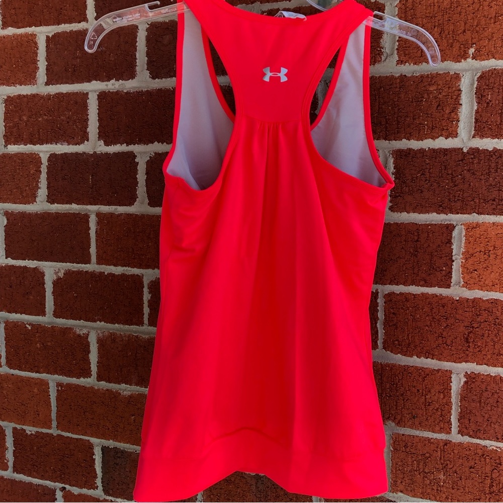 Under Armour Racerback EUC Coral Built In Bra/Semi Fitted Size Small —#018 - Picture 11 of 13
